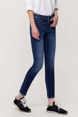 Vervet Mid Rise Dark Wash Ankle Skinny