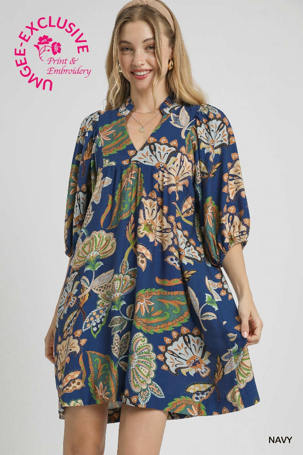Abstract Blue Dress