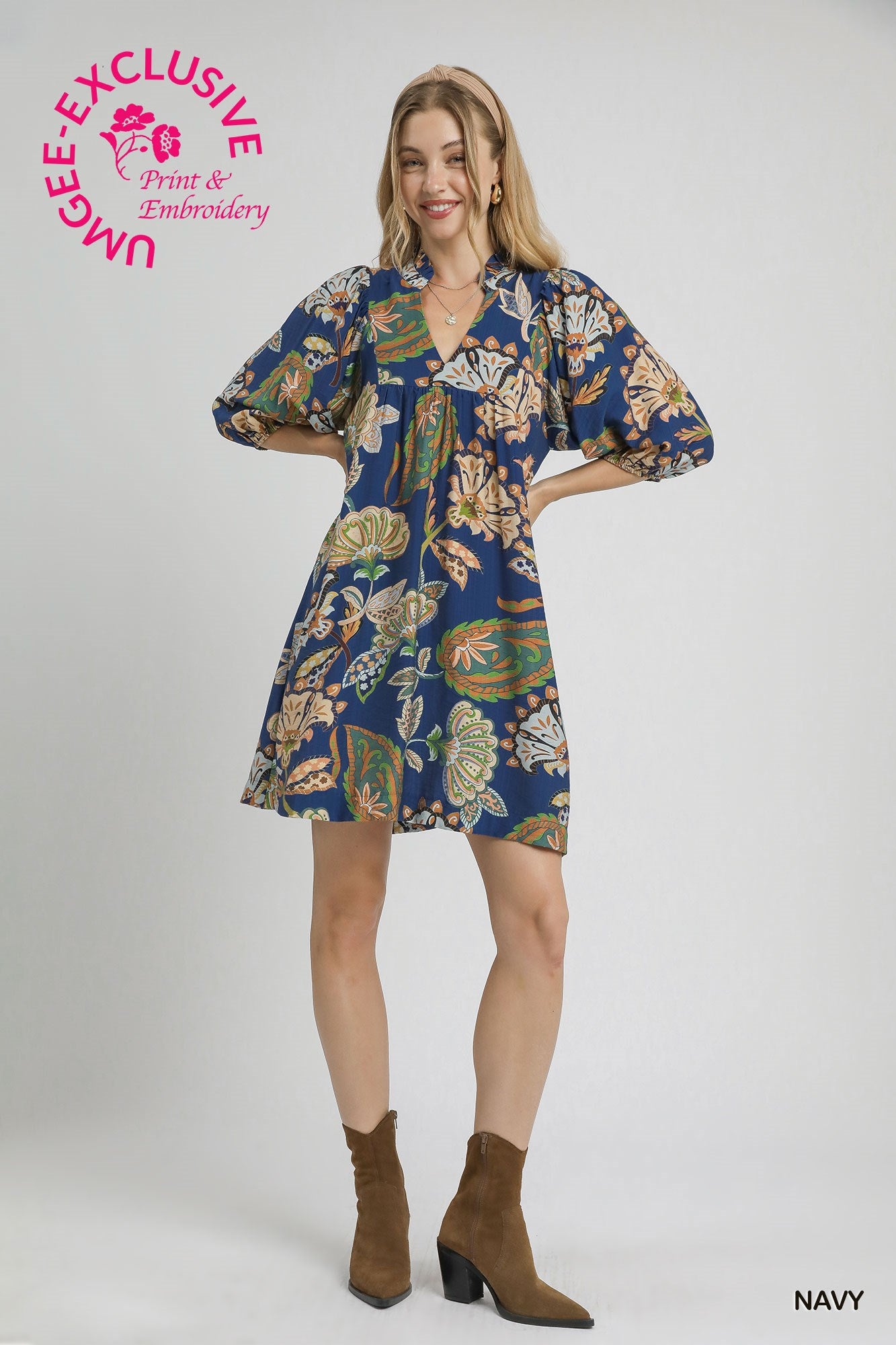 Abstract Blue Dress