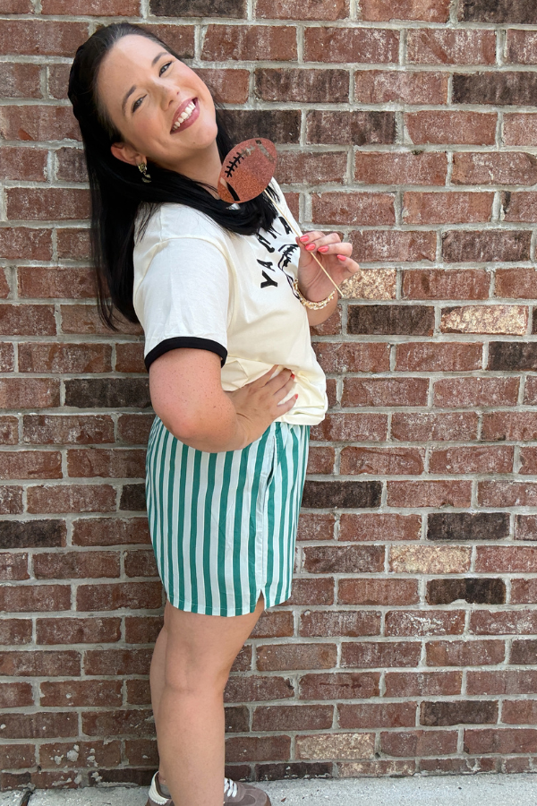 Sicily Stripes Teal Shorts