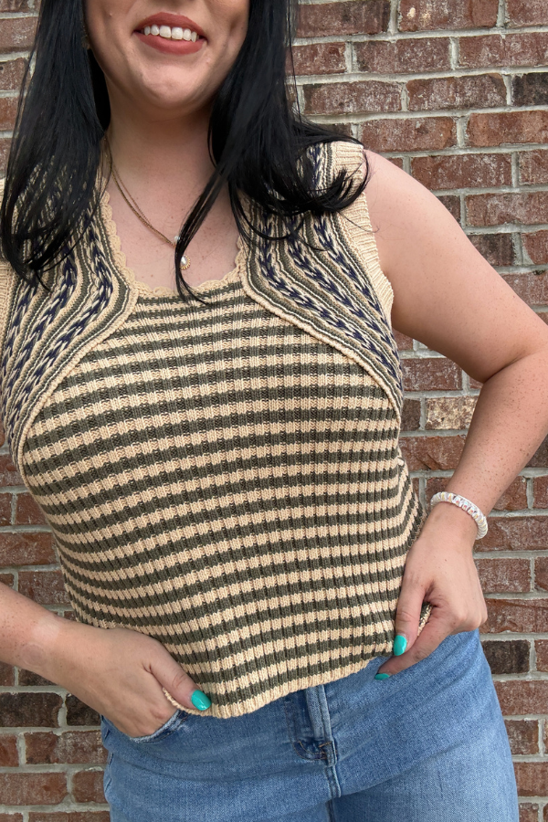 Patchwork Stripe Knit Tank - Shop Ravel