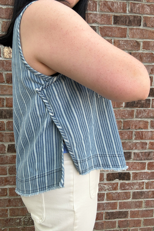 Denim Vest Top