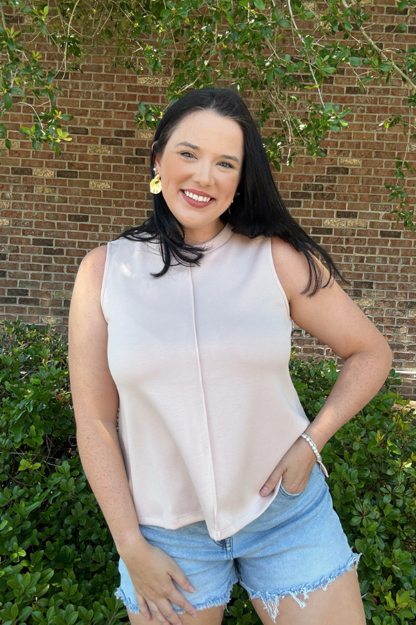 Buttery Soft Knit Tank- Dusty Rose