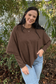 Cape Overlay Knit Sweater