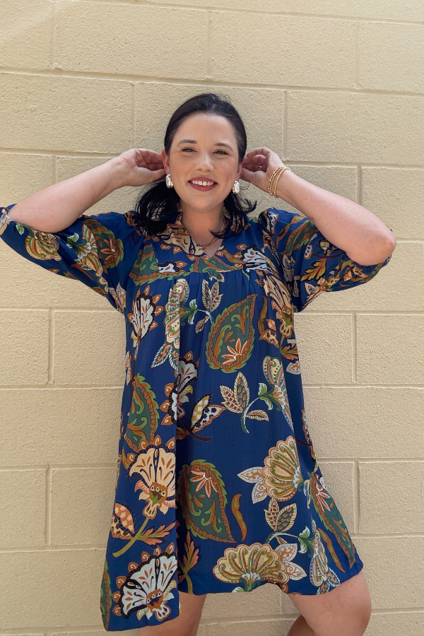 Abstract Blue Dress