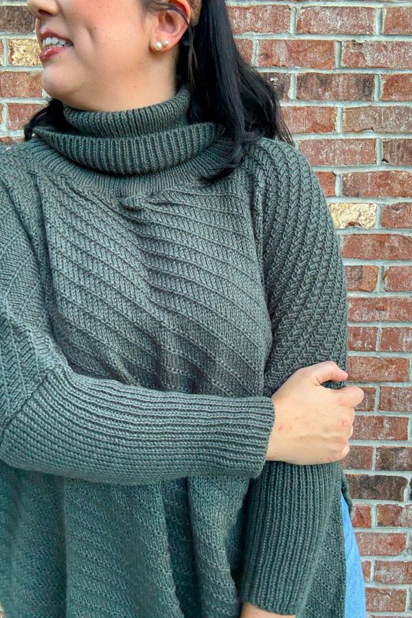 Roll Neck Poncho Sweater