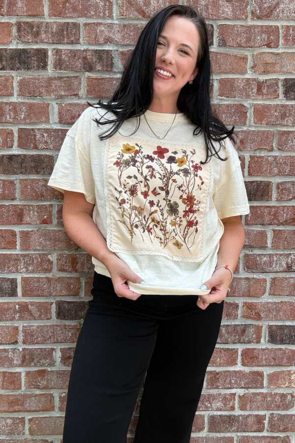 Floral Patchwork Top