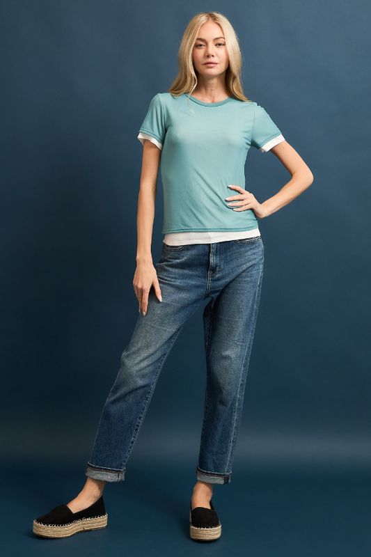 Mesh Overlay Tee - Shop Ravel