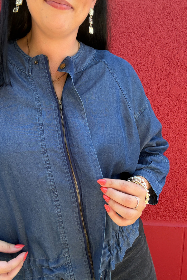Denim Blue Light Weight Jacket - Shop Ravel