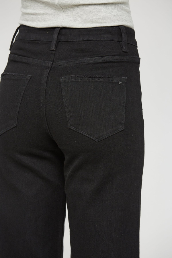 Mica Black Wide Leg Crop Jeans