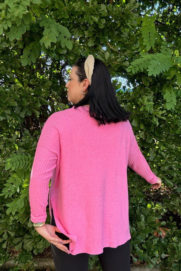 Ribbed Sleeve Sweater