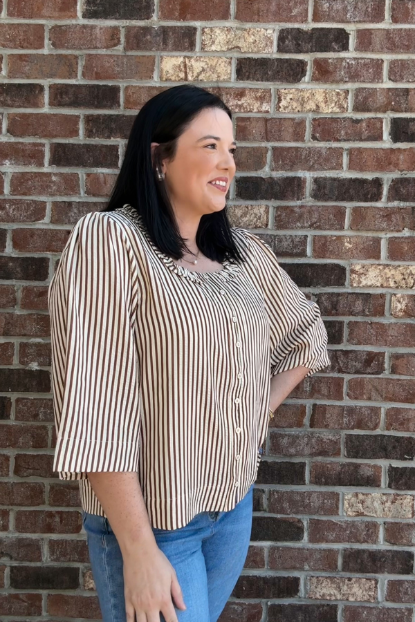 Twice the Stripe Top