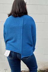 Asymmetric Sweater- Blue