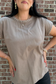 Stitch Detail Tee - Cocoa