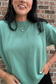 Short Sleeve Sweater - Jade