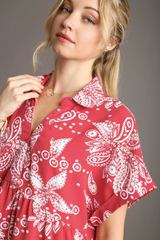 Red Hot Paisley Dress