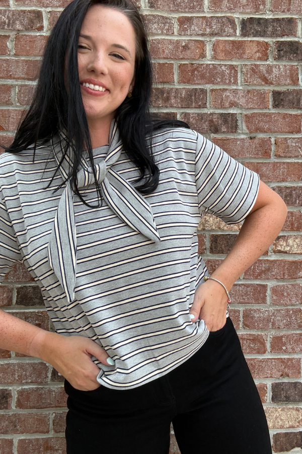 Faux Scarf Top