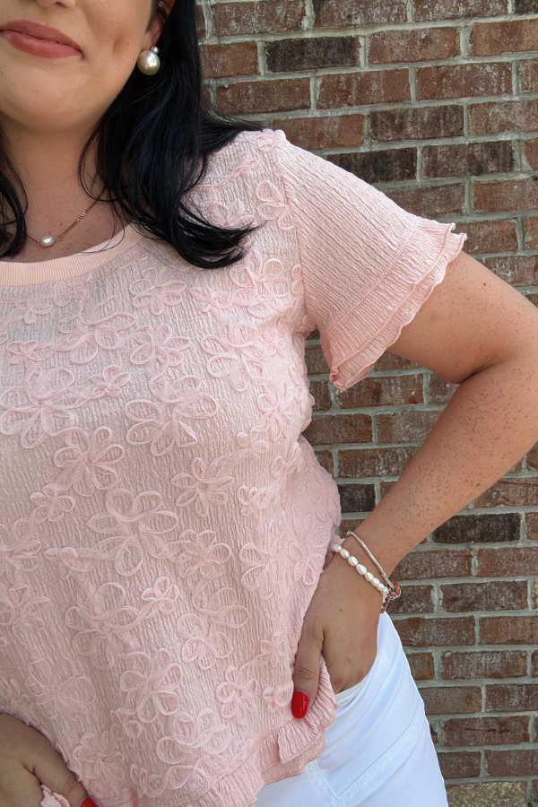 Textured Floral Top - Shop Ravel