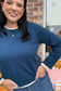 Contrasting Sweater - Blue
