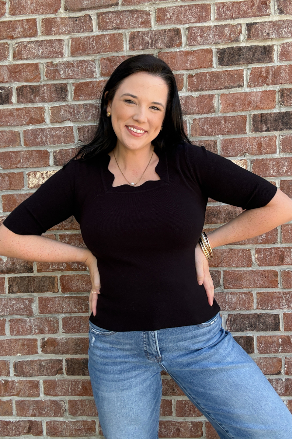 Sweetheart Scallop Top