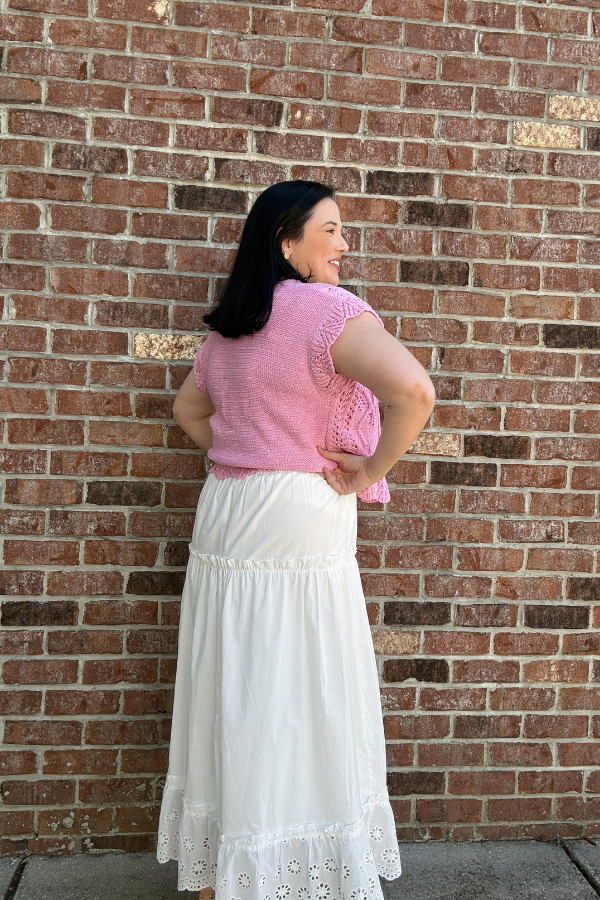 Tiered Eyelet Maxi Skirt - Shop Ravel