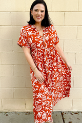 Sunset Mix Midi Dress