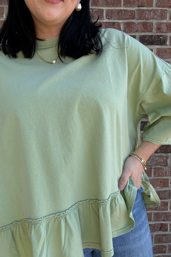 Ruffled Bottom Top