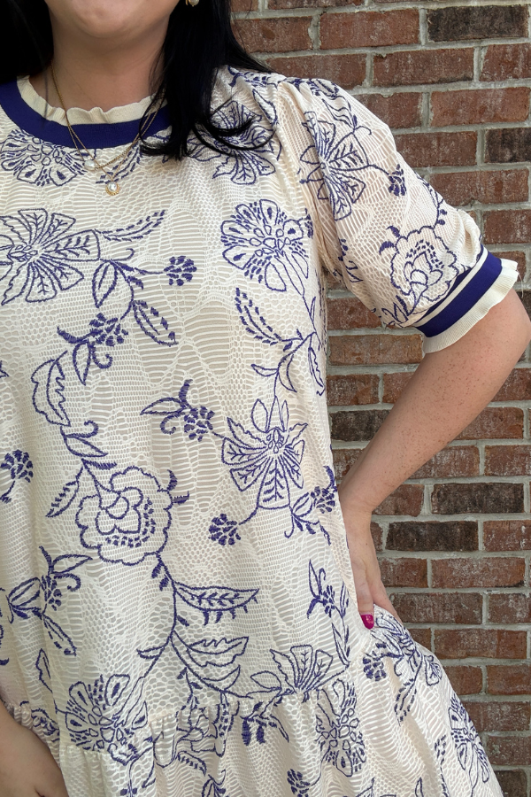 Printed Lace Dress - Shop Ravel