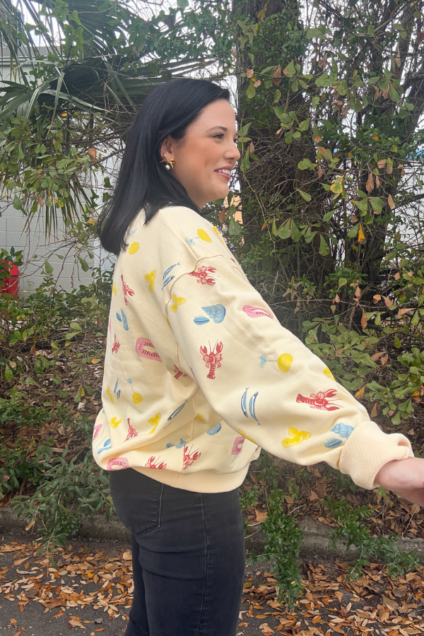 Sea Print Sweatshirt - Shop Ravel