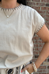 Stitch Detail Tee - Sand Beige