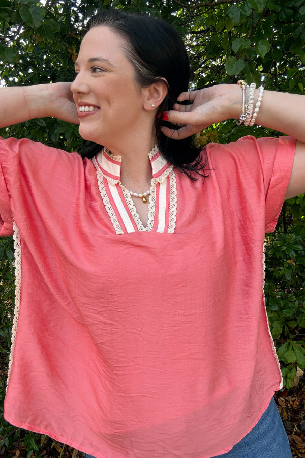 Lace Trim Top - Shop Ravel