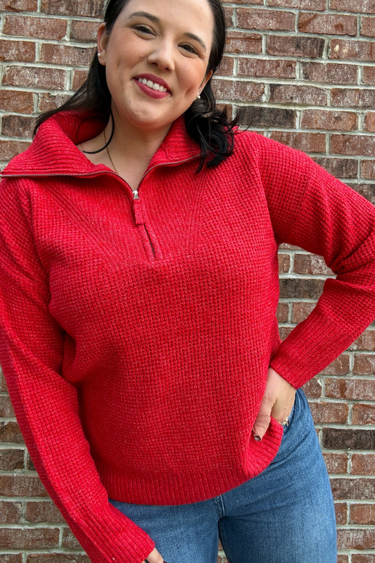 Ruby Quarter Zip Sweater