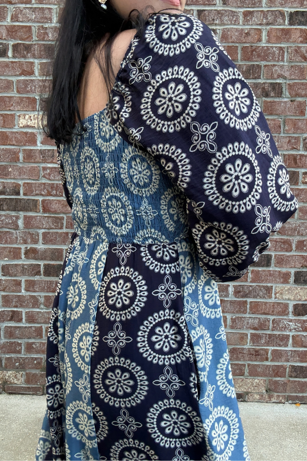 Floral Bloom Smocked Maxi Dress
