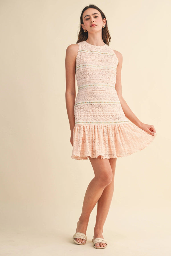 Crochet Trim Dress - Shop Ravel