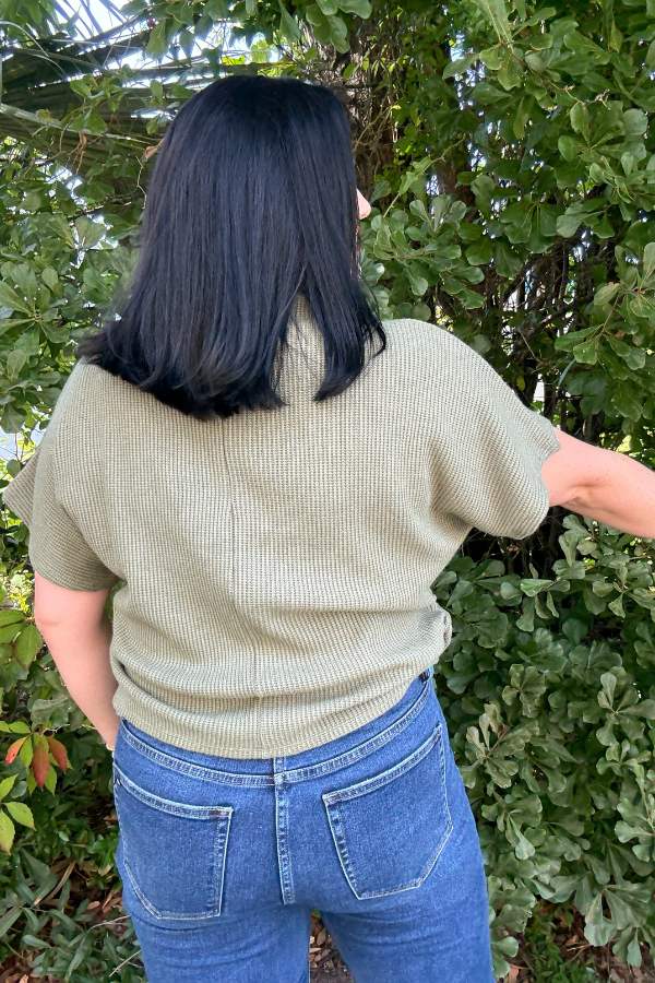Mock Up Sweater- Light Olive