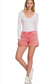 Cut Him Off Shorts- Ash Pink