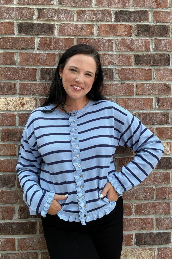 Ruffle Detail Cardigan