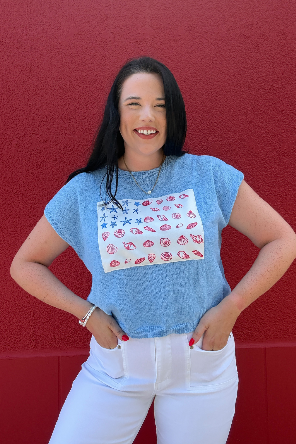 Sea Shell Flag Top - Shop Ravel