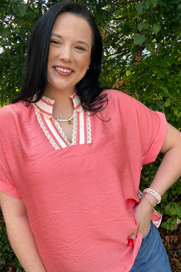 Lace Trim Top - Shop Ravel
