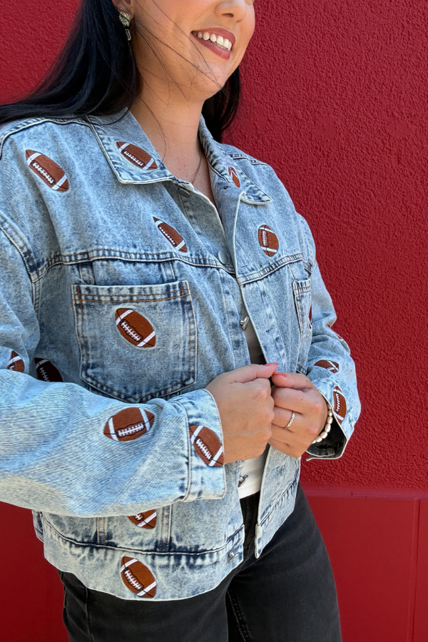 Football Denim Jacket