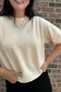 Short Sleeve Sweater - Beige