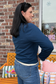 Contrasting Sweater - Blue