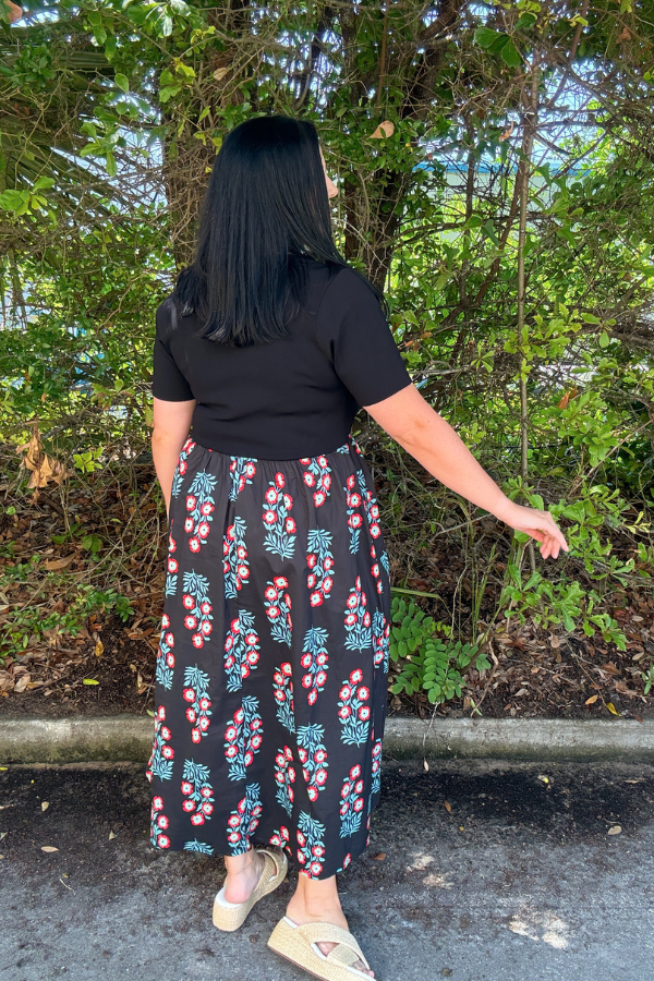 Pop Detail Midi Dress