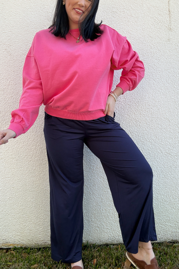 Cropped Wide Leg Bottoms - Shop Ravel