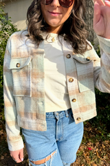 Pistachio Plaid Jacket