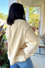 Notched Neck Pullover