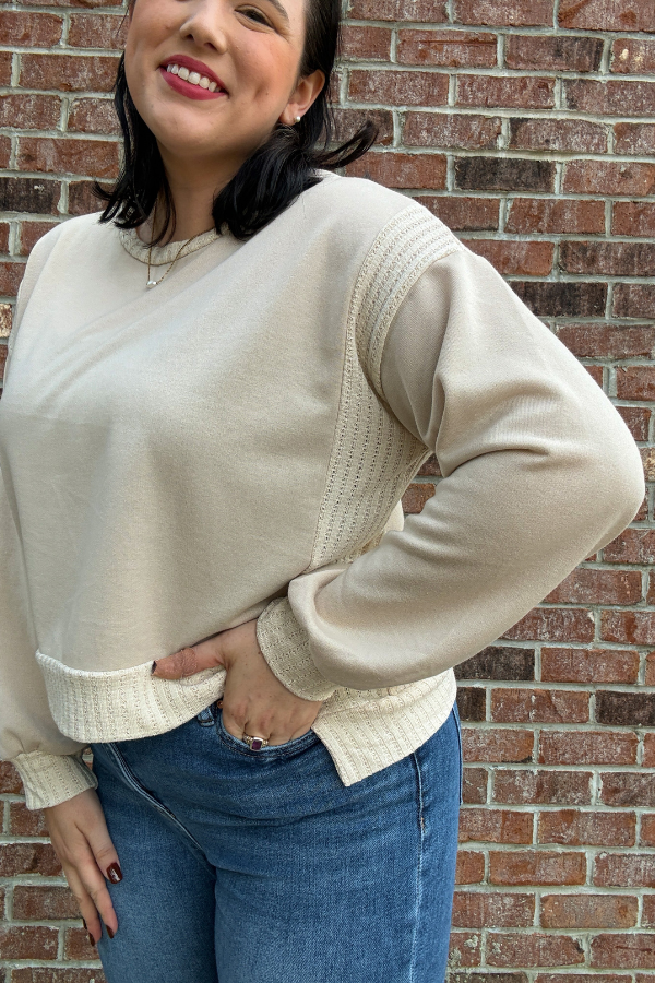 Ribbed Detail Top