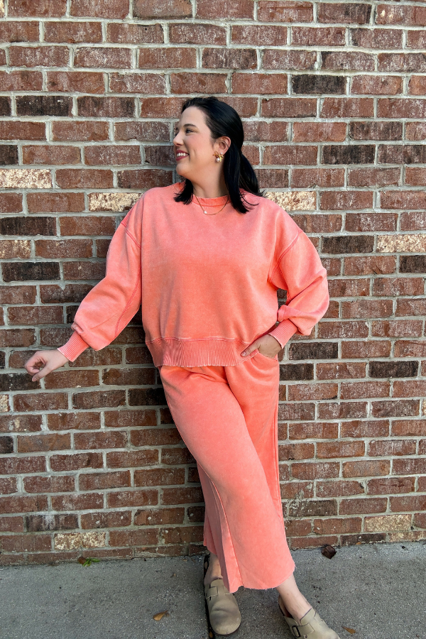 Keep It Comfy Sweatpants- Coral