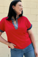 Red & Denim Top - Shop Ravel