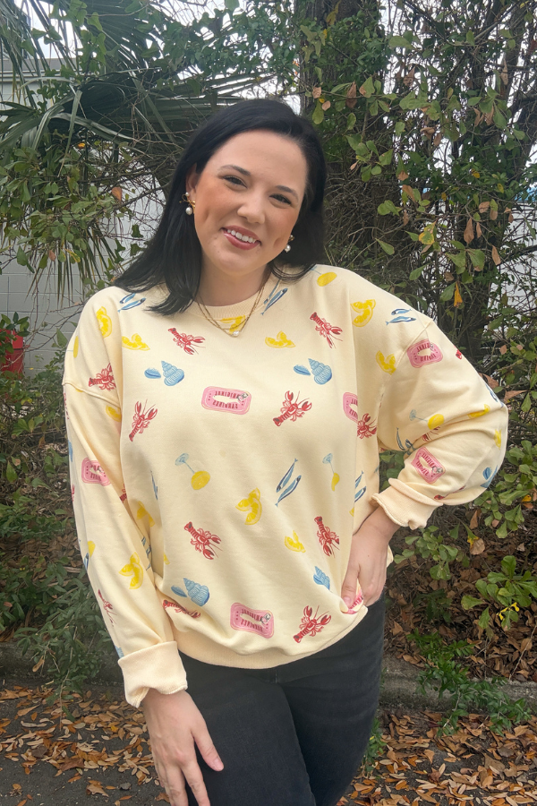 Sea Print Sweatshirt - Shop Ravel